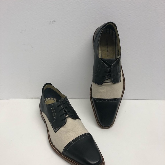 Giorgio Brutini shoe leather/canvas oxford SZ 10.5 main image 4